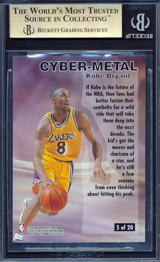 コービー　カード Amazon.com: 1996-97 Metal Cyber-Metal #5 Kobe Bryant Rookie